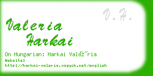 valeria harkai business card